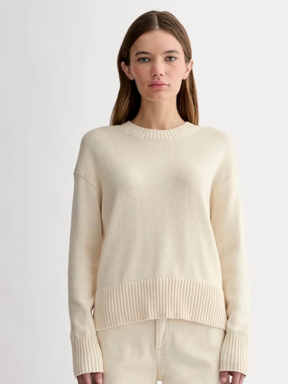 EVERLANE THE COTTON HONEYCOMB SQUARE CREW